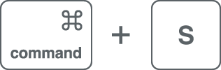 command+Sのショートカット画像