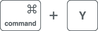 command+Yのショートカット画像