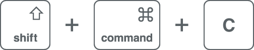 shift+command+Cのショートカット画像