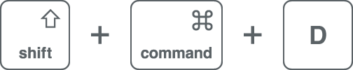 shift+command+Dのショートカット画像