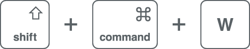 shift+command+Wのショートカット画像